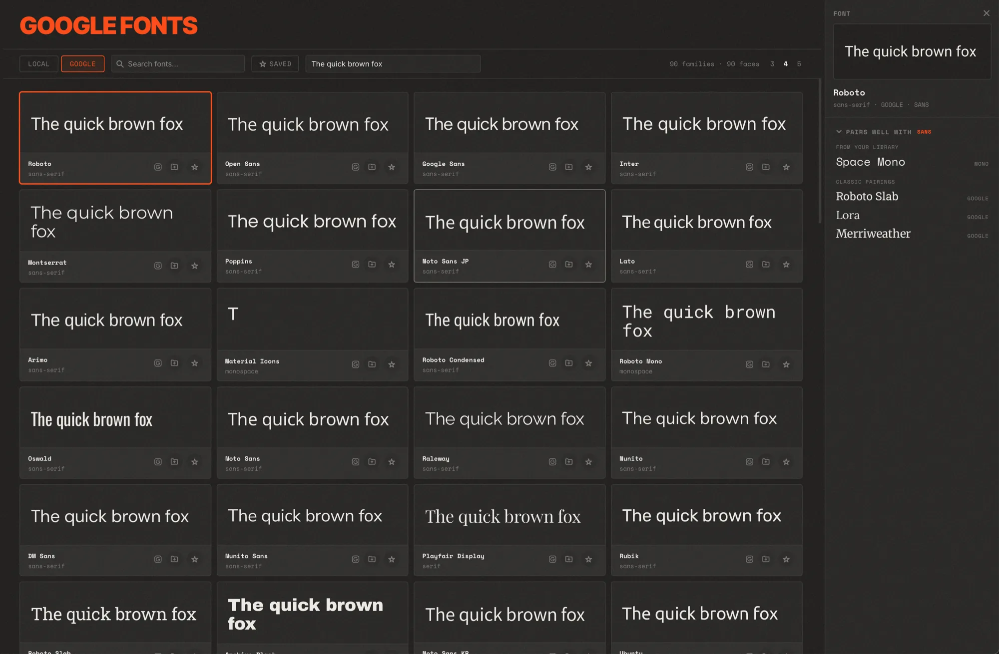 morgue app screenshot (dark mode)