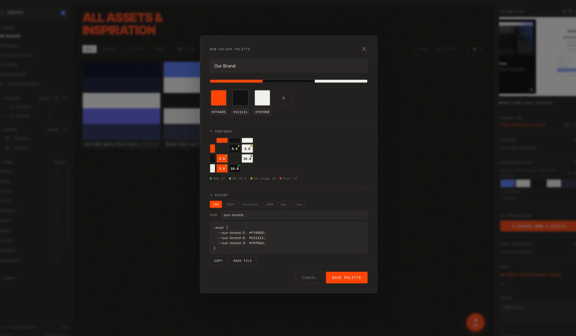 morgue app screenshot (dark mode)